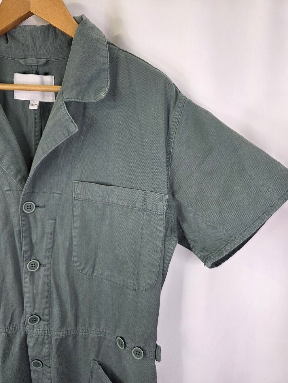 Pistola Grover Short Sleeve Field Jumpsuit Colonel Green 100% Cotton Size Large - Picture 7 of 16